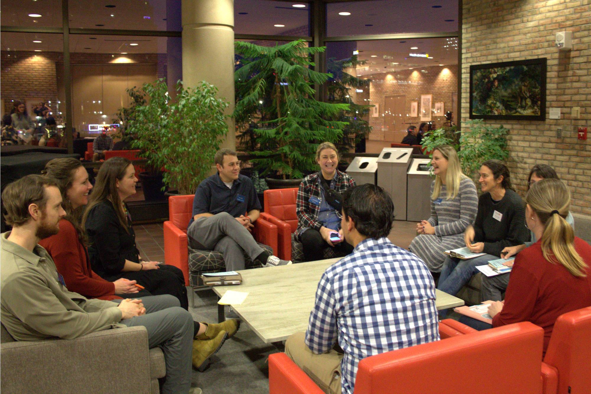 Educators Networking at Dinner & Dialogue